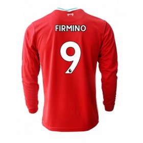 Jalkapallo Pelipaidat Liverpool Roberto Firmino 9 Kotipaita 2020-2021 Pitkähihainen